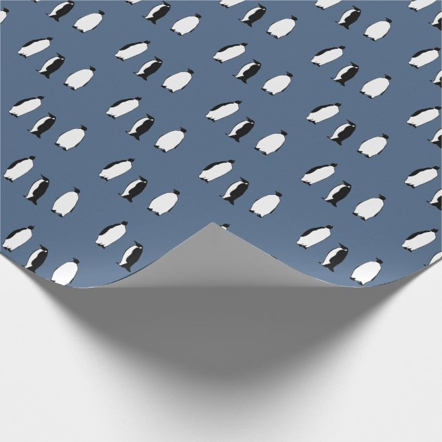 Papier Cadeau Oiseau de pingouin bleu Antarctique animal polaire (Coin)