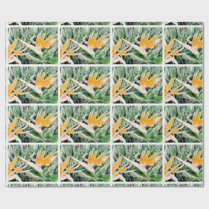 Papier Cadeau Oiseau du paradis hawaïen tropical
