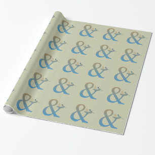 Papier Cadeau Oiseaux d'esperluète