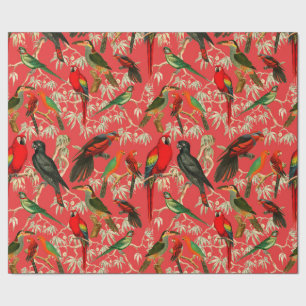 Papier Cadeau oiseaux vintages