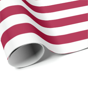 Papier Cadeau Old Glory Rayure Rouge (échelle moyenne 1”)