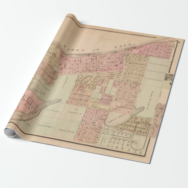 Papier Cadeau Old Stillwater MN Map (film, 1874)  (Déroulé)