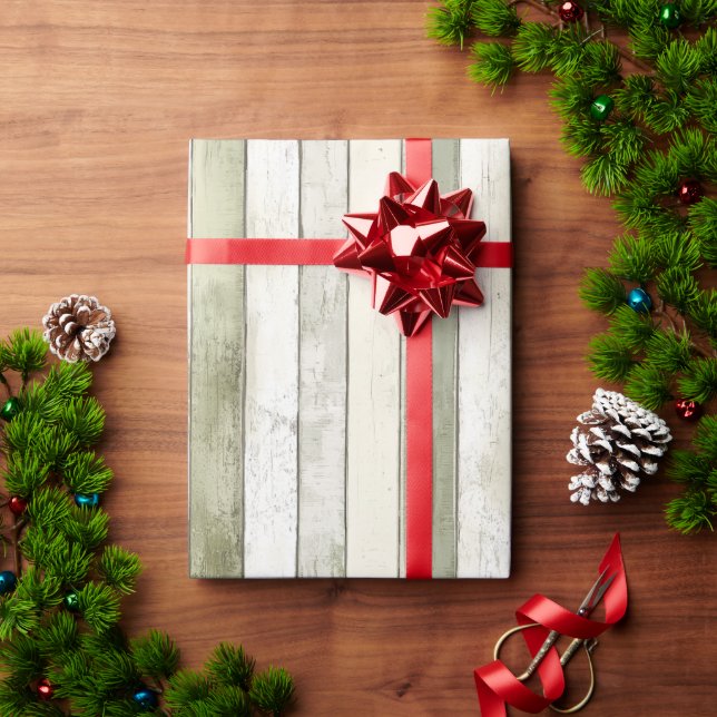 Papier Cadeau Olive bio Faux Ivoire Bois Grandes Pâtes Noël (Cadeau de vacances)