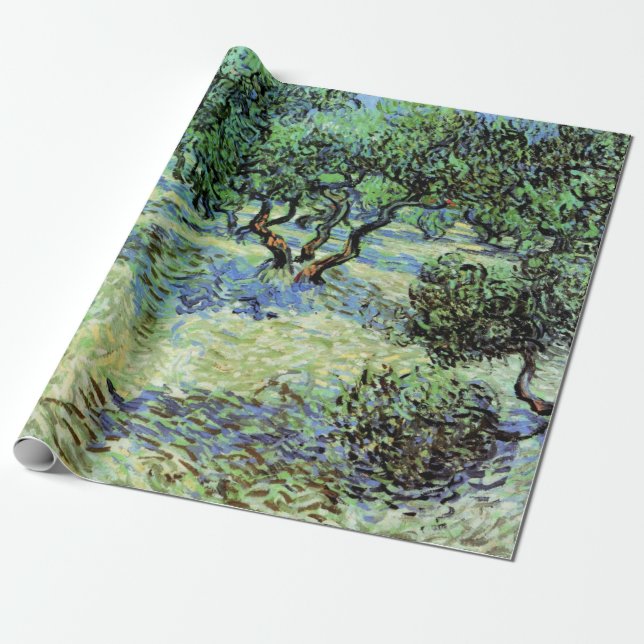 Papier Cadeau Olive Grove par Vincent van Gogh (Déroulé)