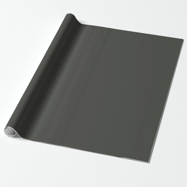 Papier Cadeau olive noire (couleur unie)  (Déroulé)