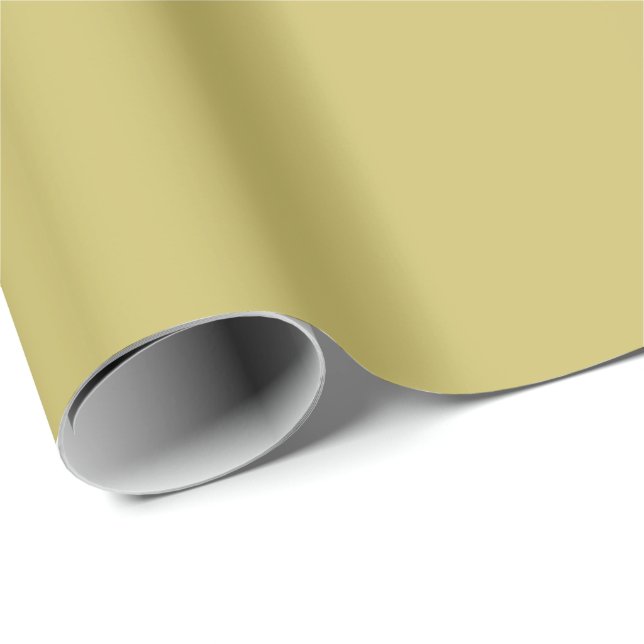 Papier Cadeau Olive Uni (Coin rond)