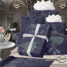 Ombre violet profond Moderne Vintage Floral