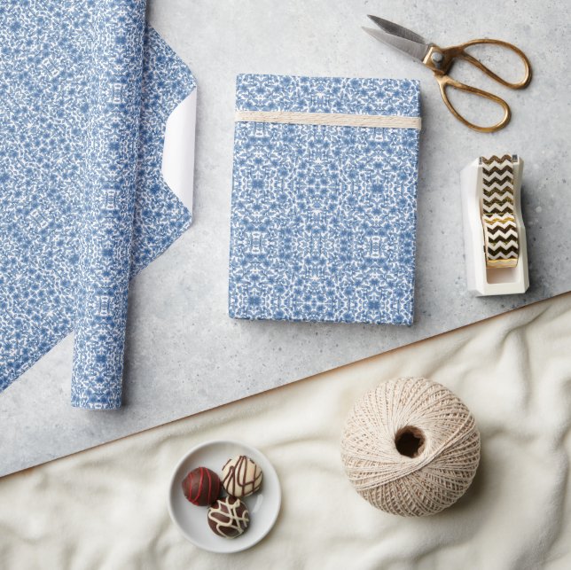 Papier Cadeau Omphalodes Floral Bleu (Artisanat)