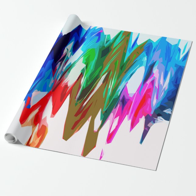 Papier Cadeau Ondes colorées (Déroulé)