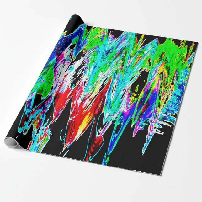 Papier Cadeau Ondes colorées (Déroulé)