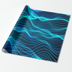 Papier Cadeau Ondes néon de nombreuses lignes et lignes abstrait