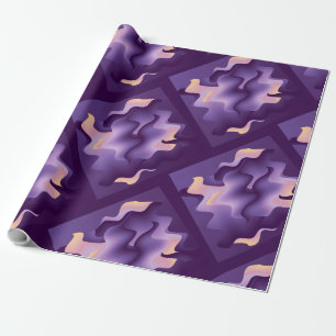 Papier Cadeau Ondes violettes