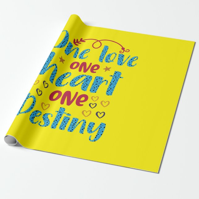 Papier Cadeau  | One Love One Heart One Destiny (Déroulé)