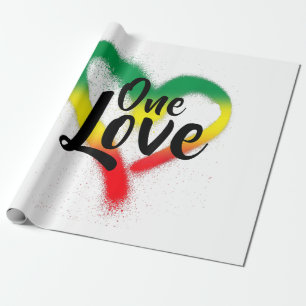 Papier Cadeau One Love One Heart Reggae Vibes