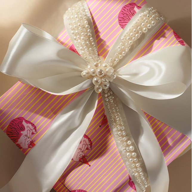 Papier Cadeau One Sleepy Cat 1st Birthday Welcome (Créateur téléchargé)