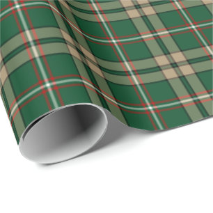 Papier Cadeau O'Neill Clan Tartan Irish Plaid Motif