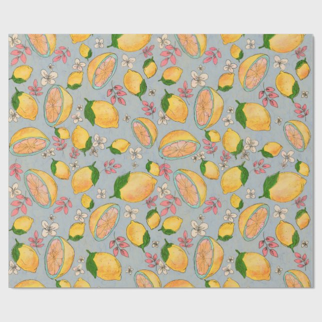 Papier Cadeau Ooh Lemon Wrapping Paper 2 (Plat)