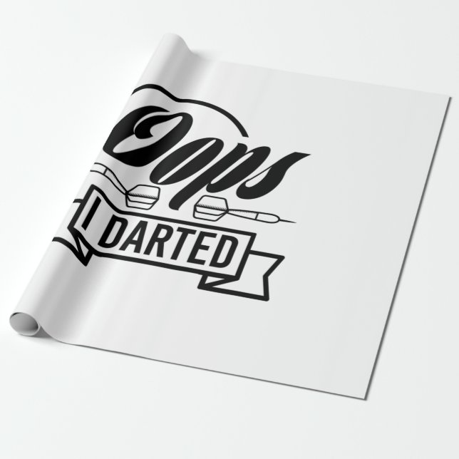 Papier Cadeau Oops I Darted (Déroulé)