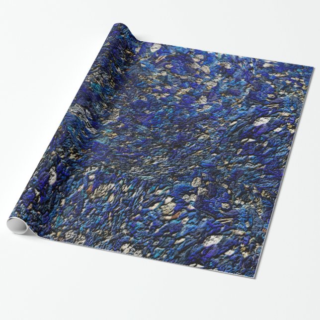 Papier Cadeau Opale bleue (Déroulé)