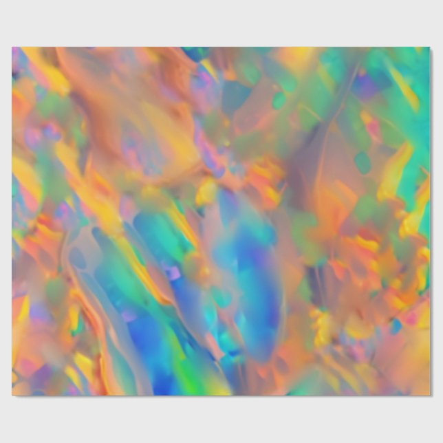 Papier Cadeau Opale holographique unique tendance (Plat)