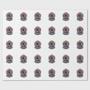 Papier Cadeau Opérateur de liberté patriotique silhouette milita
