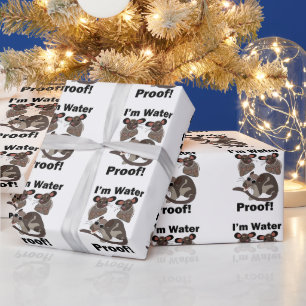 Papier Cadeau Opossum d'eau Je suis étanche drôle 
