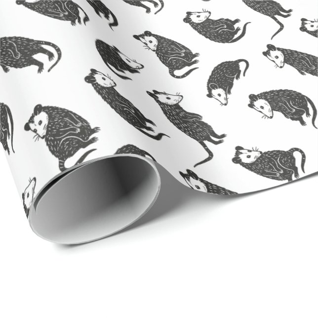 Papier Cadeau Opossums (Coin rond)