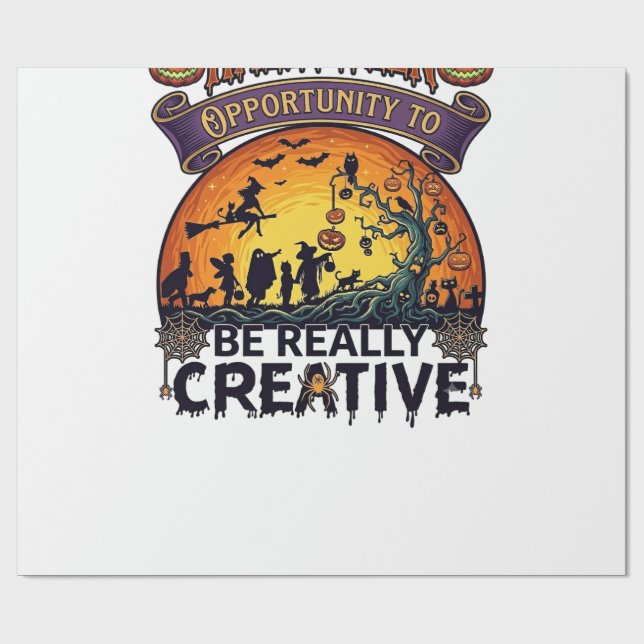 Papier Cadeau Opportunité d'Halloween Soyez Vraiment Créatif Sor (Plat)