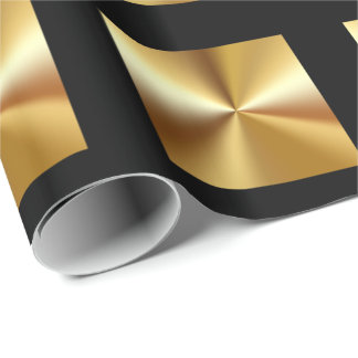 Papier Cadeau Or chic et noir
