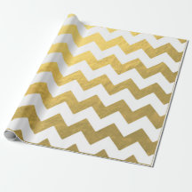 Or de Chevron de Faux et papier d'emballage blanc