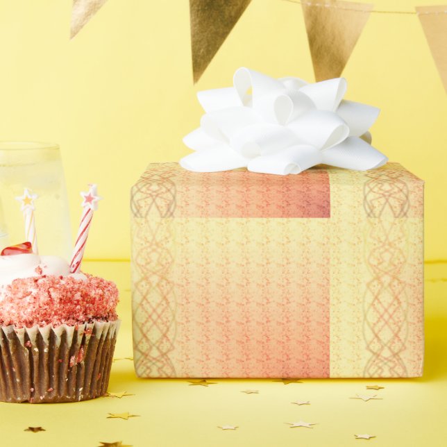 Papier Cadeau Orange (Fête d'anniversaire)