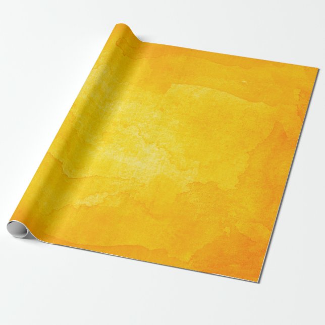 Papier Cadeau Orange abstrait aquarelle macro texture fond (Déroulé)