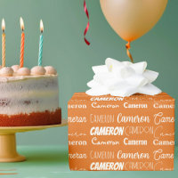 Orange Custom Typography Collage Anniversaire