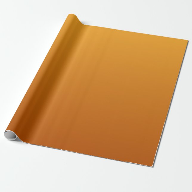 Papier Cadeau Orange doré Orange brûlé Brun doré (Déroulé)