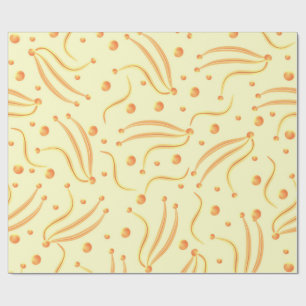 Papier Cadeau orange et or