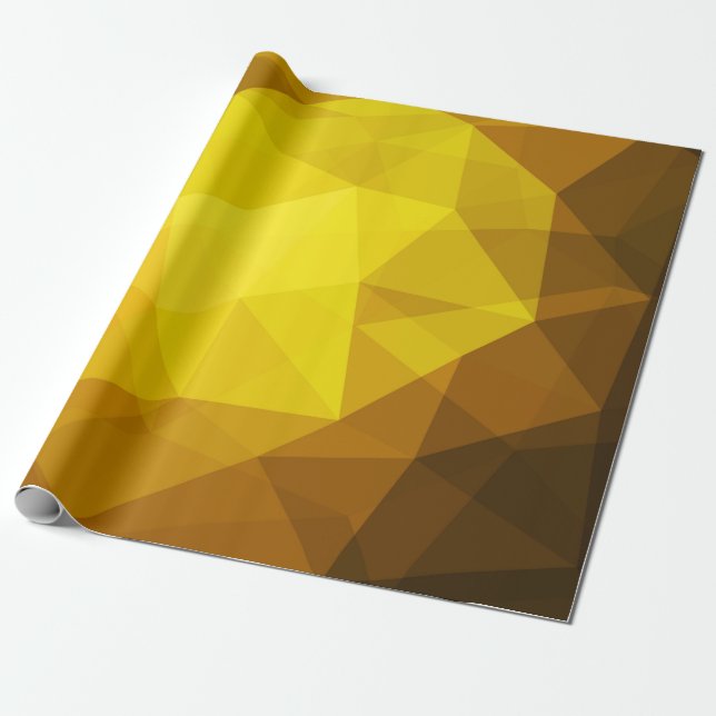 Papier Cadeau Orange foncé polygonal. Une illustration de couleu (Déroulé)