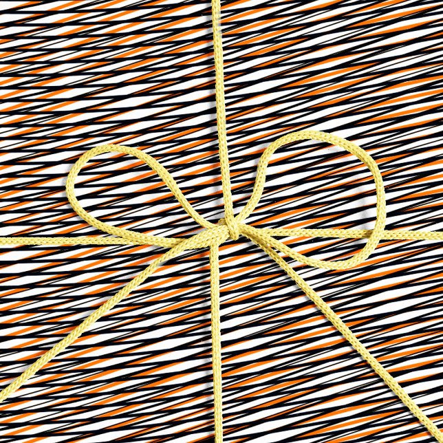 Papier Cadeau Orange noir blanc Moiré rayures - Trippy Abstrait (Créateur téléchargé)