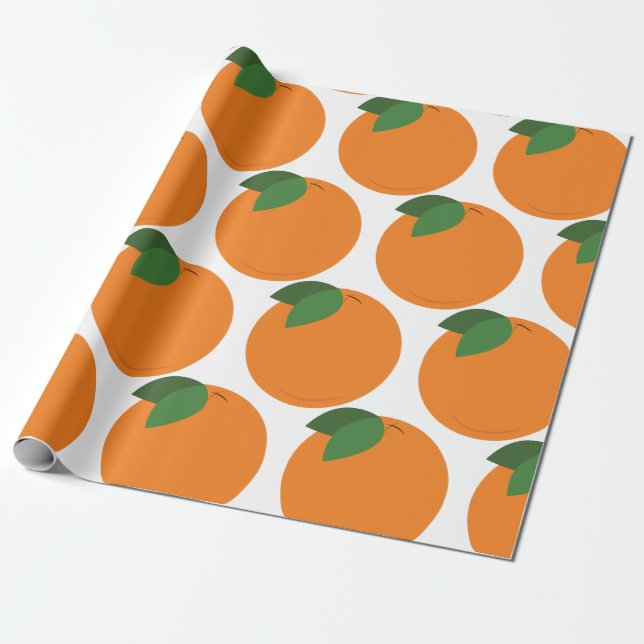 Papier Cadeau Orange rond (Déroulé)