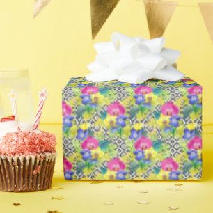 Papier Cadeau Orchid Begonia et Palm Leaves