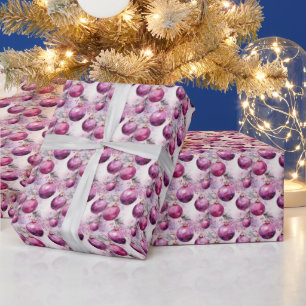 Papier Cadeau Orchidées dorées : Une fusion de violet et d'or