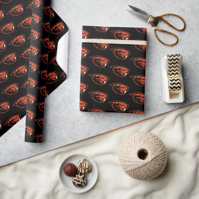 Papier Cadeau Oregon State Beavers | Tête de castor (Artisanat)