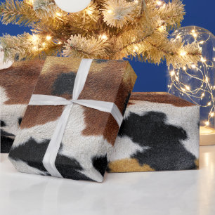 Papier Cadeau Oreiller décoratif en texture de cuir de vache mar