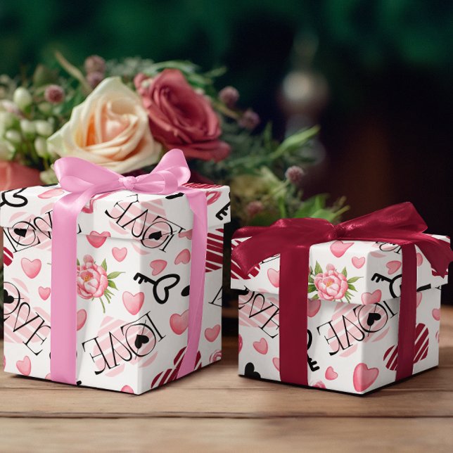 Papier Cadeau Oreilles Rouges Et Roses (Créateur téléchargé)