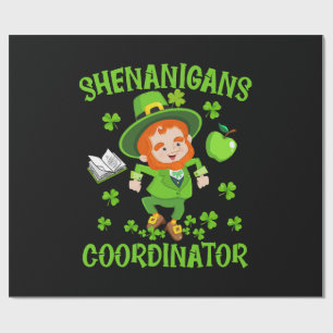 Papier Cadeau Organisateur de bêtises Prof de rire Saint-Patrick