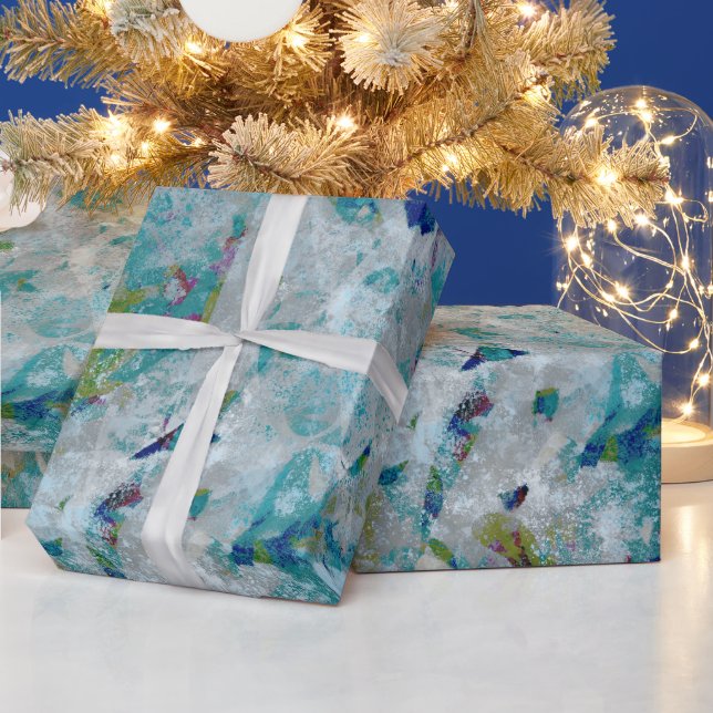 Papier Cadeau Original Moderne Un Design D'Art Abstrait (Vacances)