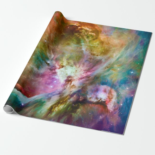 Papier Cadeau Orion décoratif Nebula Galaxy Photo spatiale (Déroulé)
