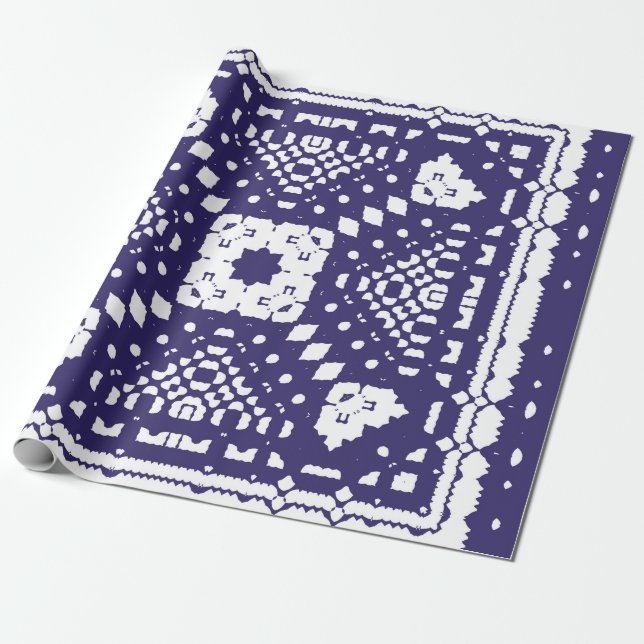 Papier Cadeau Ornamental azulejo portugal tiles decor. Hand draw (Déroulé)