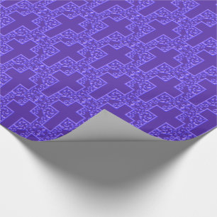 Papier Cadeau Ornat Cross-9-Purple