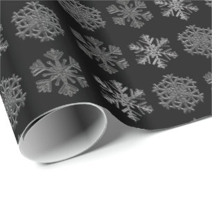 Papier Cadeau Ornate Cristaux de glace Élégant Motif
