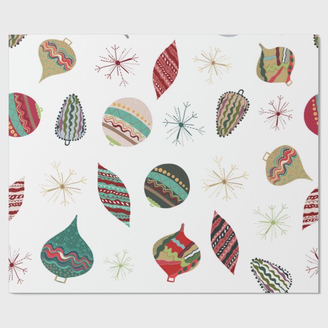 Papier Cadeau ornement de Noël (Plat)